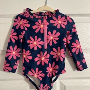 Carter's Navy and Pink Floral Kids swimsuit